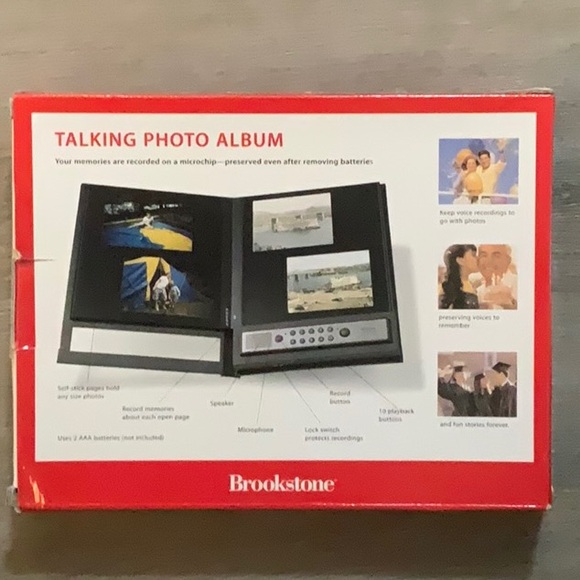 NEW UNSEALED Brookstone Talking Photo Album - Picture 2 of 7